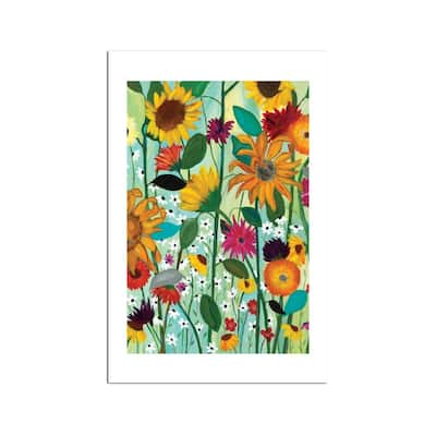 Sunflower House Fine Art Paper Print by Carrie Schmitt - Multi
