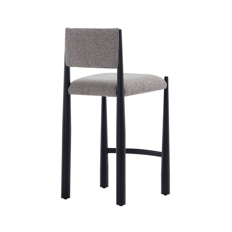 Manhattan Comfort Lennor Metal Boucle Counter Stool