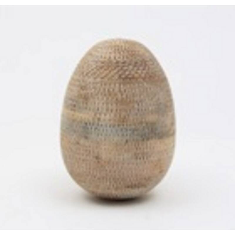 Medium Whitewashed Enchanted Easter Egg Decoration - 6” - Brown