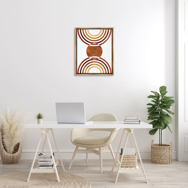 Stupell Boho Earthy Arches Framed Floater Canvas Wall Art Design by Lil' Rue