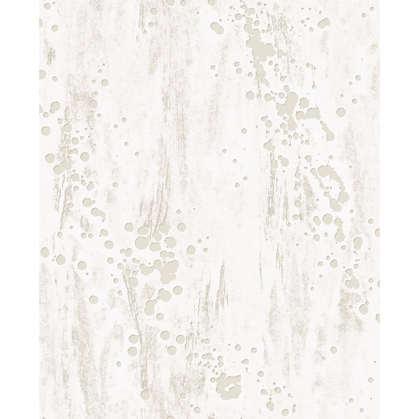 slide 2 of 3, Seabrook Designs Edmanson Concrete Splatter Unpasted Wallpaper - 20.5 in. W x 33 ft. L 20.5 in. W x 33 ft. L - Alabaster