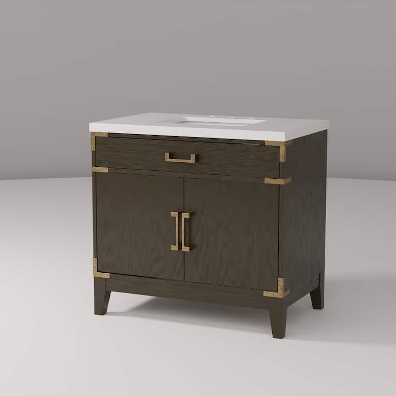 Laurel Bath Vanity with Quartz Top and Sink