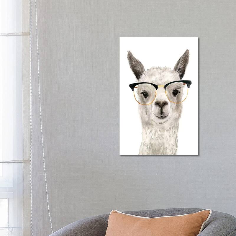 iCanvas "Hip Llama IV" by Victoria Borges Canvas Print - 26x18x1.5
