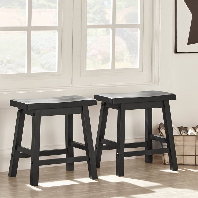 Salvador 18-in. Backless Saddle-seat Stools (Set of 2) by iNSPIRE Q Bold - Stool