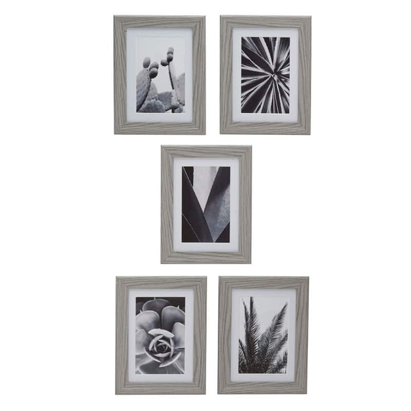 Melannco Set of 5 Grey Photo Frames