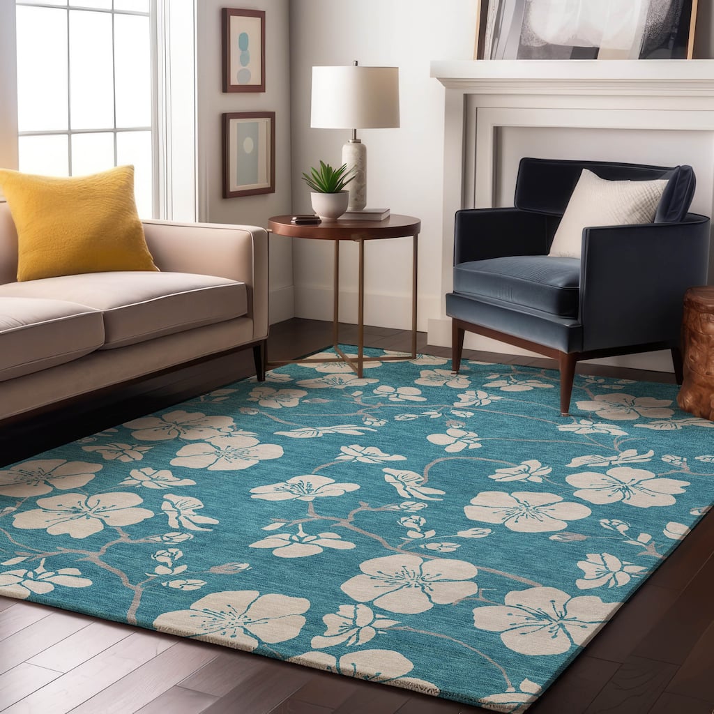 Premium Washable Super Soft Modern Floral Mayfield Rug