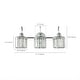 preview thumbnail 27 of 32, 3/ 4-Light Modern Glam Crystal Dimmable Bathroom Vanity Light Linear Wall Light