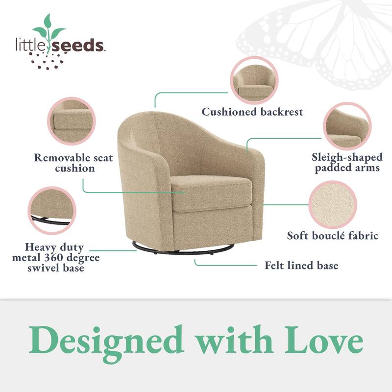 Little Seeds Gentle Swivel Curved Nursery Chair