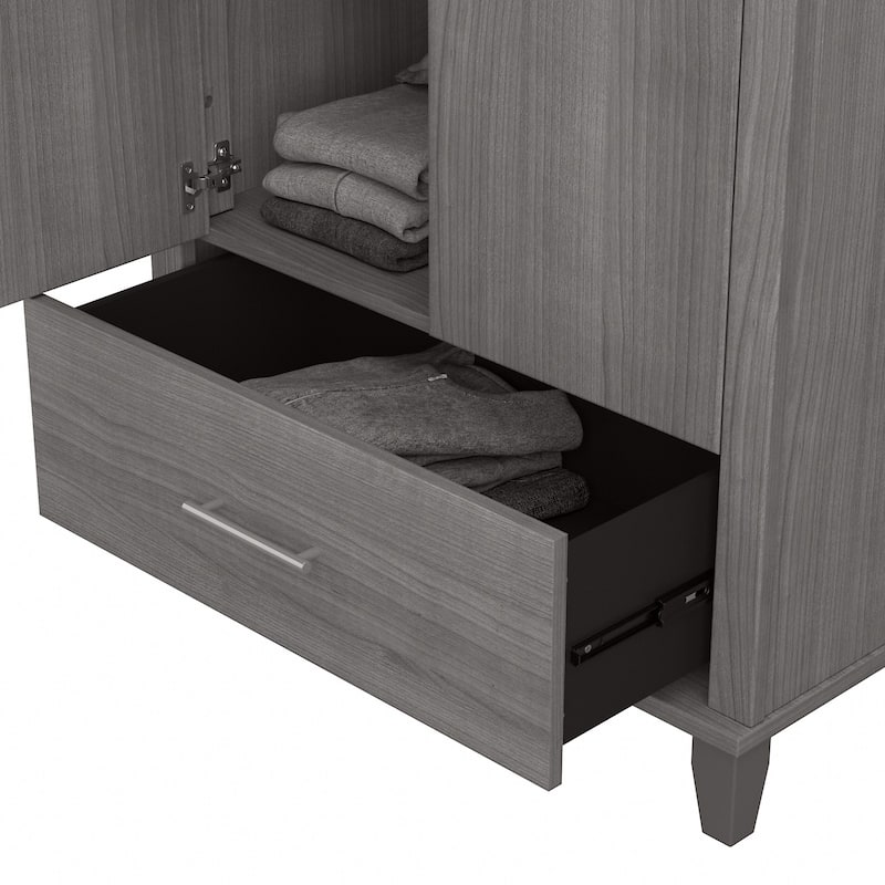 Somerset Tall Storage Cabinet with Doors and Drawer by Bush Furniture
