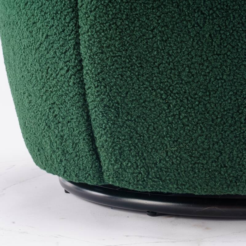 Teddy Fabric Swivel Accent Armchair Barrel Chair