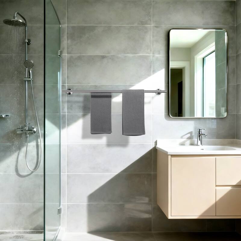 WOWOW Wall Mounted Stainless Steel Double Towel Bar