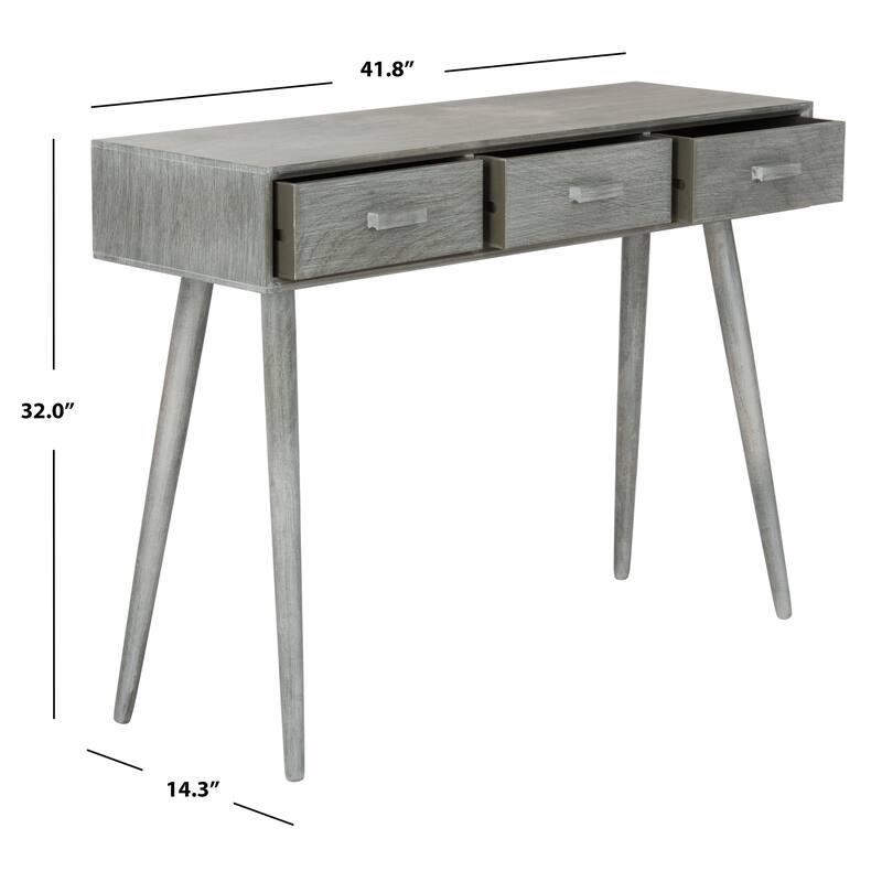 SAFAVIEH Hennie 3-Drawer Console Table - 41.8" x 14.3" x 32" - 42"W x 14"D x 32"H