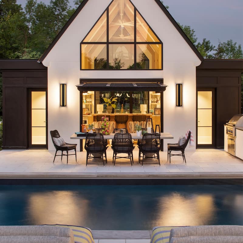 Black Modern/Contemporary LED Outdoor Wall Lantern Sconce