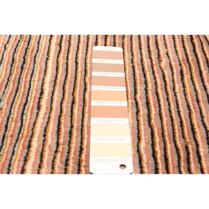 ECARPETGALLERY Hand-knotted Peshawar Ziegler Light Brown Wool Rug - 6'0 x 9'1