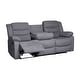preview thumbnail 50 of 50, Modern 3-Piece Manual Reclining Living Room Sofa Set with Dropdown Table and Console