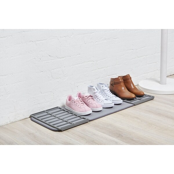 Umbra 1009489 Udry 35" Wide Polyester Shoe Mat - Charcoal