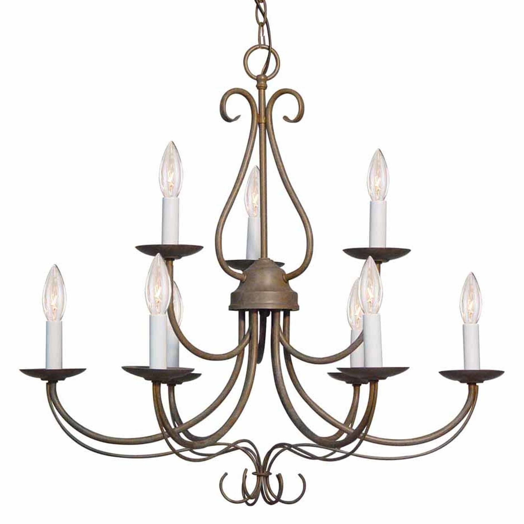 Volume Lighting V2349  Minster 9 Light 26" Wide Taper Candle Chandelier - Chandeliers For Bedrooms by Overstock.com