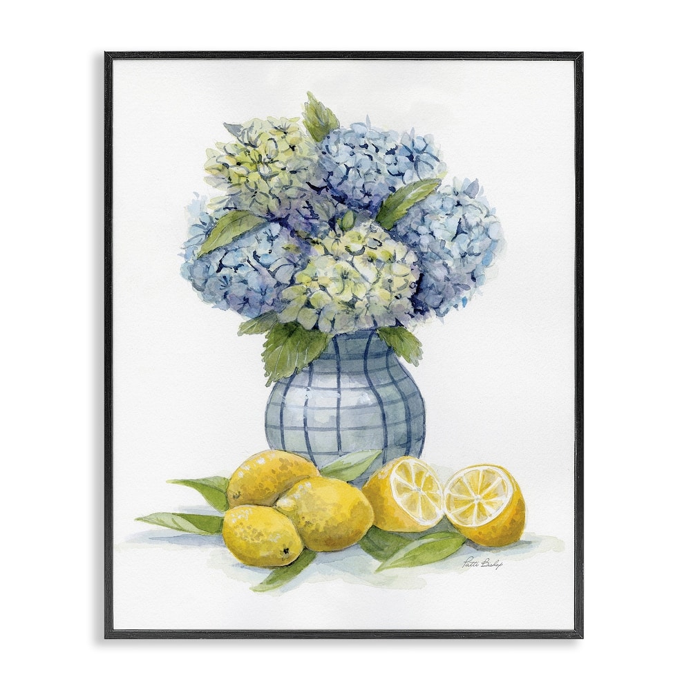 Stupell Hydrangeas & Lemon Cluster Framed Giclee Art Design By Patti Bishop