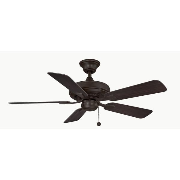 slide 2 of 4, Fanimation Edgewood 44 inch Indoor/Outdoor Ceiling Fan - Dark Bronze with Dark Walnut Blades