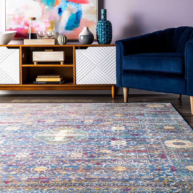 Nuloom Vintage Persian Inspired Faded Medallion Area Rug