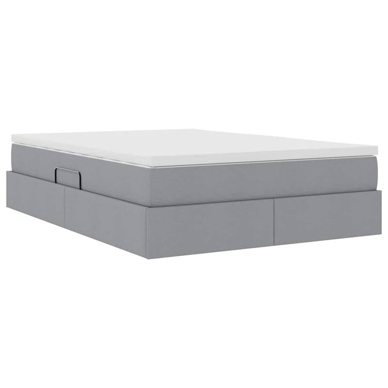 vidaXL Storage Bed with Mattress in Polyester