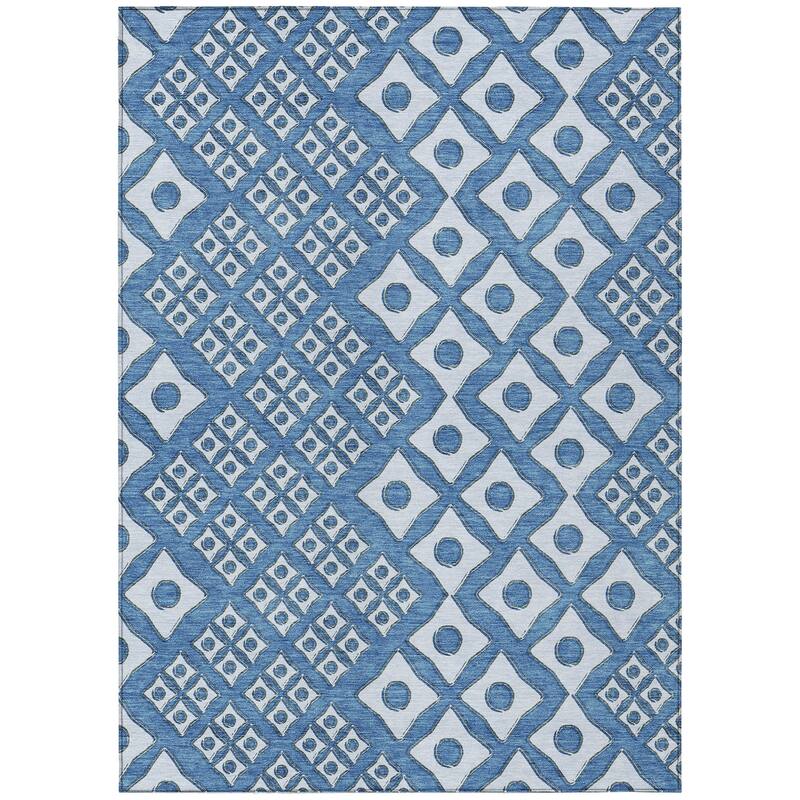 Machine Washable Indoor/ Outdoor Chantille Diamond Rug