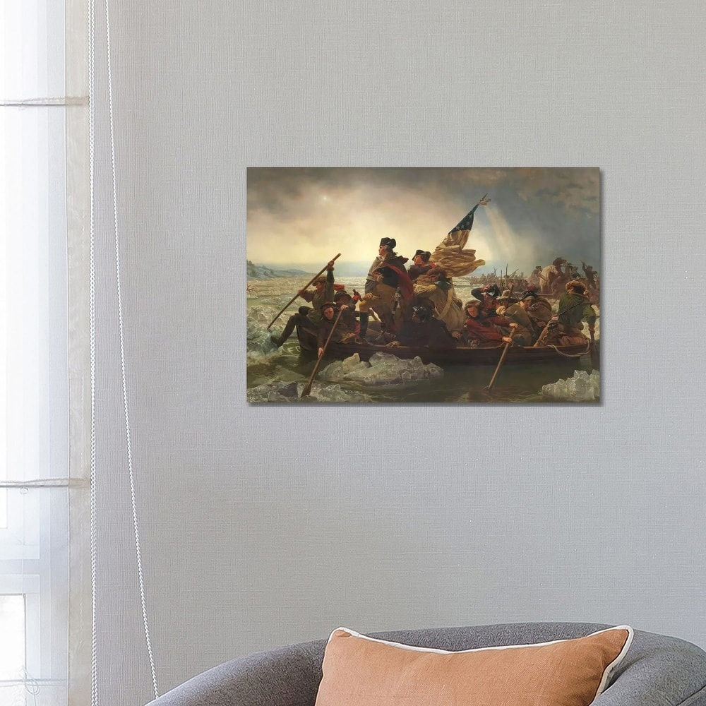 iCanvas "Painting Of George Washington Crossing The Delaware" by John Parrot Canvas Print