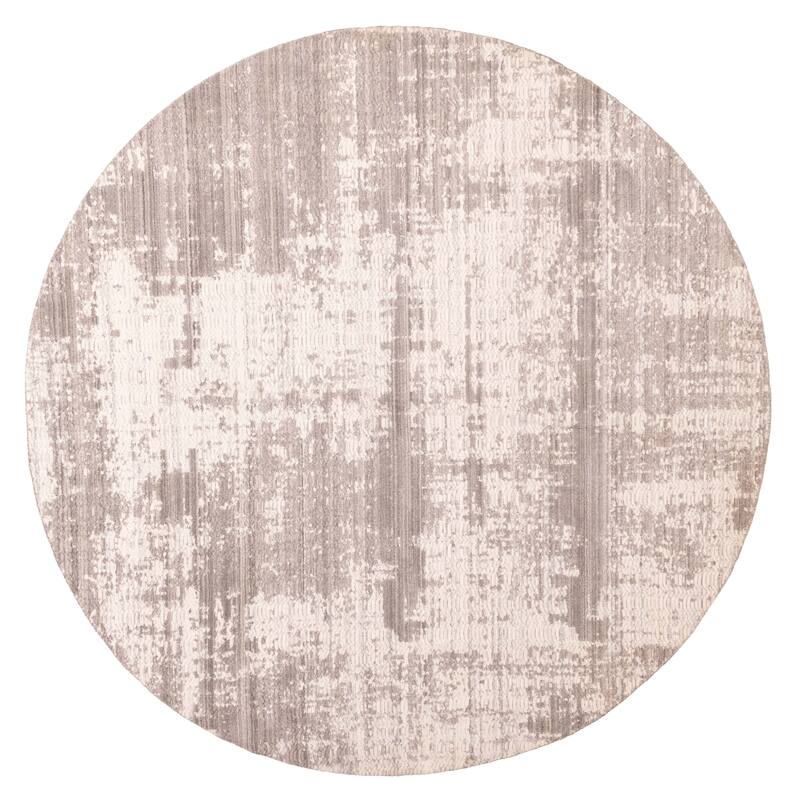 ECARPETGALLERY Hand Loomed Elysian Dark Grey Wool Rug - 9'11 x 9'11