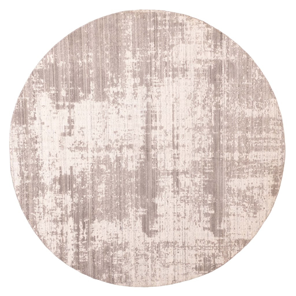 ECARPETGALLERY Hand Loomed Elysian Dark Grey Wool Rug - 9'11 x 9'11