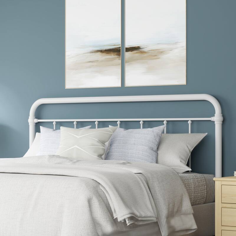 Hillsdale Kirkland Metal Headboard, White