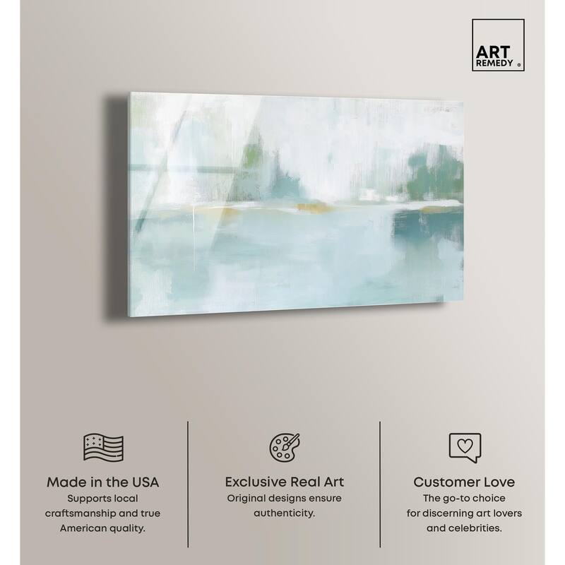 Mirrored Aqua Dream I Acrylic by Art Remedy, Ready to Hang