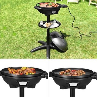 1350 W Outdoor Electric BBQ Grill with Removable Stand Easy to Install ...