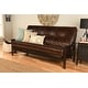 preview thumbnail 17 of 30, Porch & Den Zumbro Bonded Leather Espresso Futon Set with Mattress Oregon Trail Java