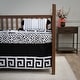 preview thumbnail 1 of 6, Rizzy Home Adair Greek Key Crib Skirt - 26" X 51"