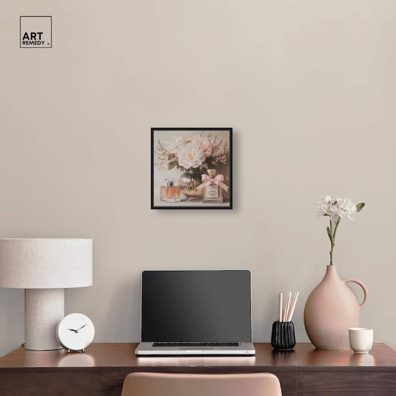 Peach Perfume Flowers in Vase Canvas by Art Remedy