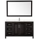 preview thumbnail 18 of 71, Daria 60 Inch Single Vanity, Cultured Marble Top, 58 Inch Mirror