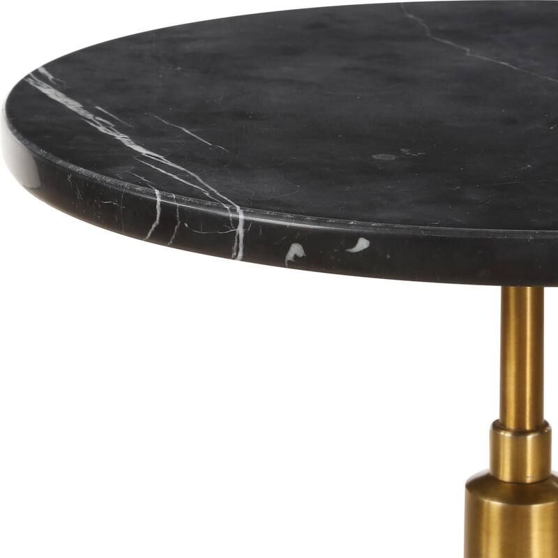 Marble End Accent Table - 24" - Black