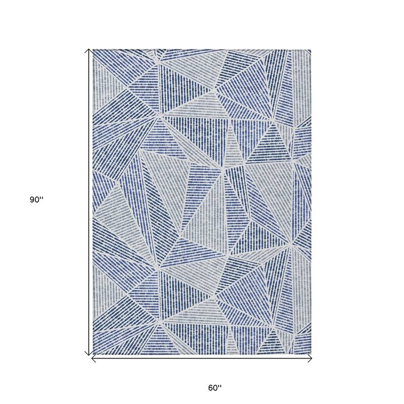 HomeRoots Geometric Transitional Rectangle Outdoor Rug