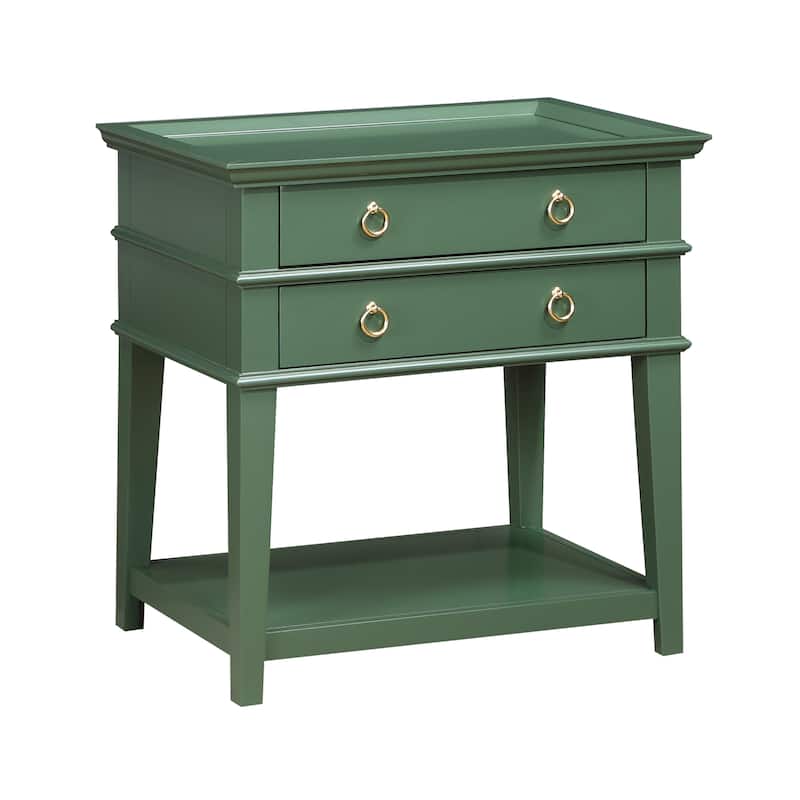 Collette 2-Drawer Tray Top Nightstand by Greyson Living