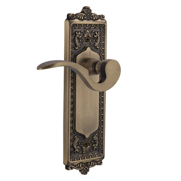Nostalgic Warehouse EADMAN_SD_NK_RH Manor Right Handed Non-Turning One-Sided Door Lever with Egg & Dart Rose