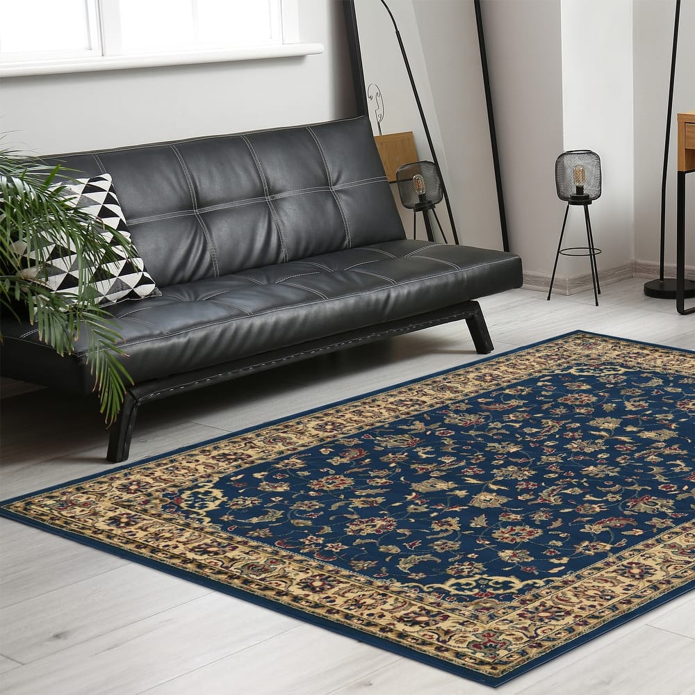 Admire Home Living Caroline Traditional Floral Sarouk Pattern Area Rug