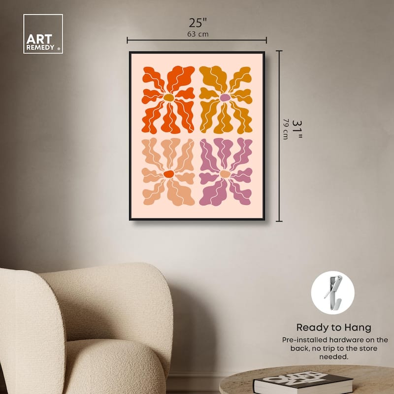 Four Flowers Poster Canvas by Art Remedy