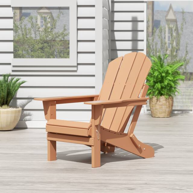 Laguna Folding Poly Eco-Friendly All Weather Outdoor Adirondack Chair