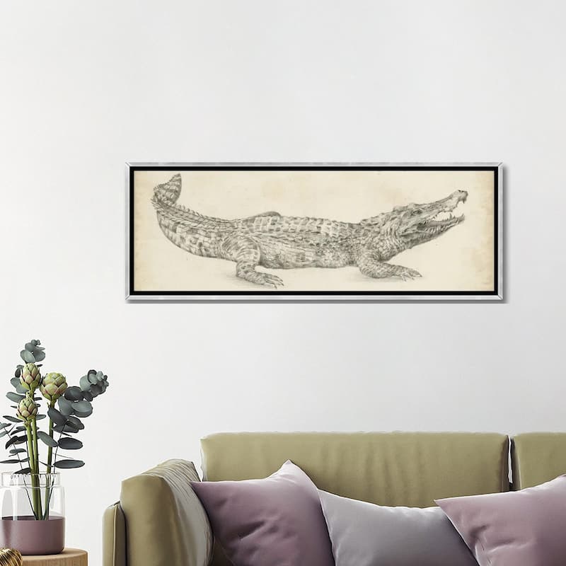 iCanvas "Crocodile Sketch" by Ethan Harper Framed