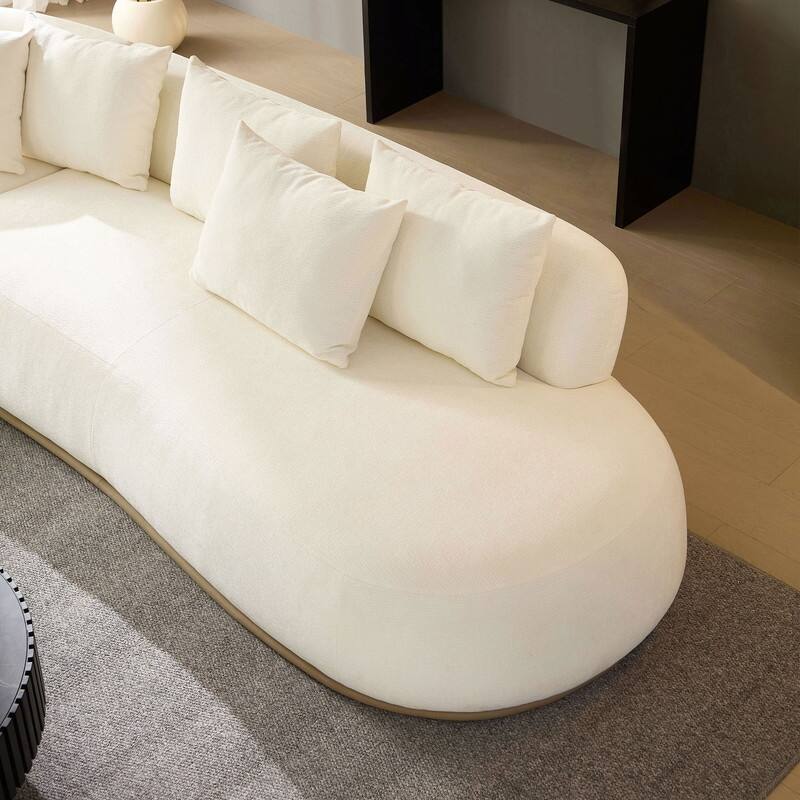 134.63" Oversize Cloud Sectional Couch with L-Shape Chaise, Modern Upholstered Sofa with Deep Seat for Living Room