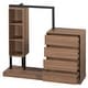preview thumbnail 11 of 33, Modern Wardrobe Closet with Drawers Shelves and Cabinets Storage Organizer - 55.30"L