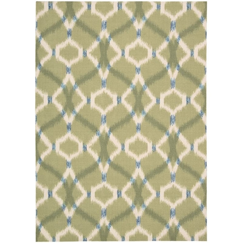 Naples Trellis Ikat Aegean Indoor/ Outdoor Area Rug by Havenside Home - 2' x 3' - Green