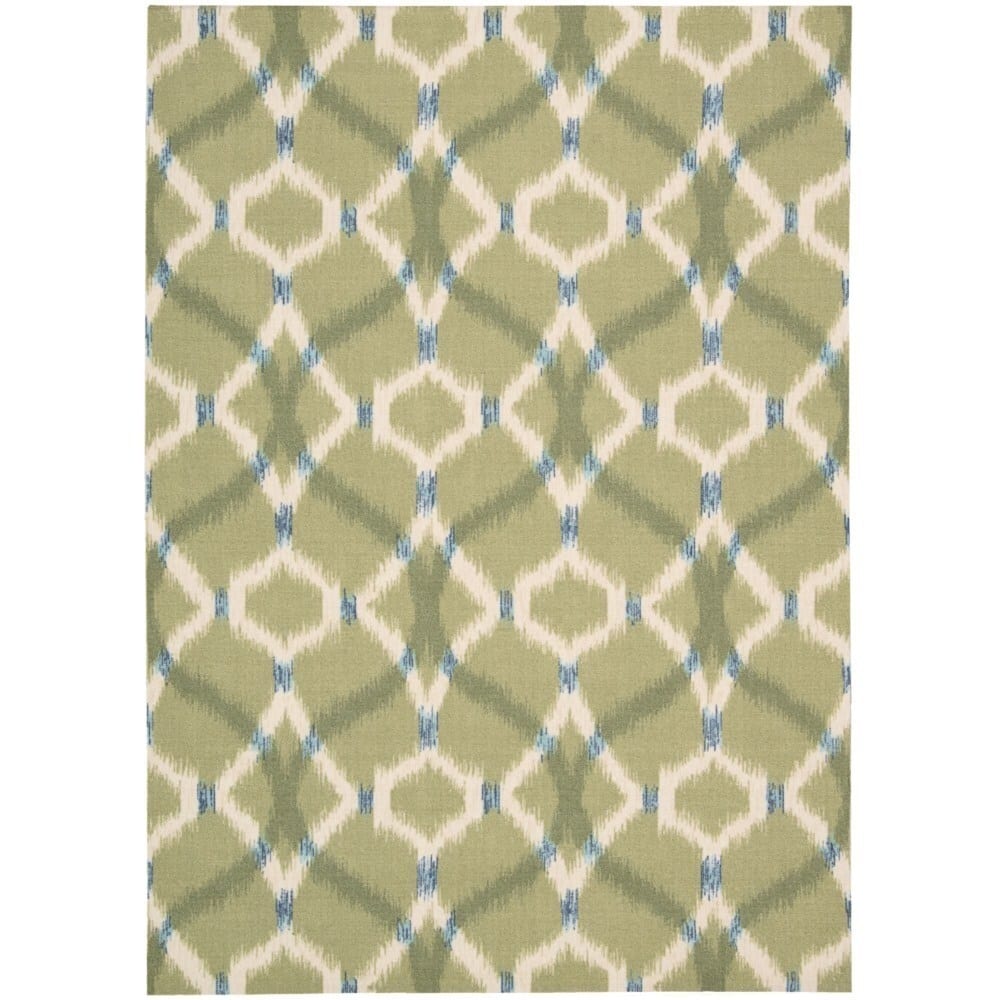 Naples Trellis Ikat Aegean Indoor/ Outdoor Area Rug by Havenside Home