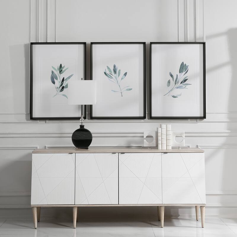 Uttermost Simple Sage Watercolor Prints (Set of 3)