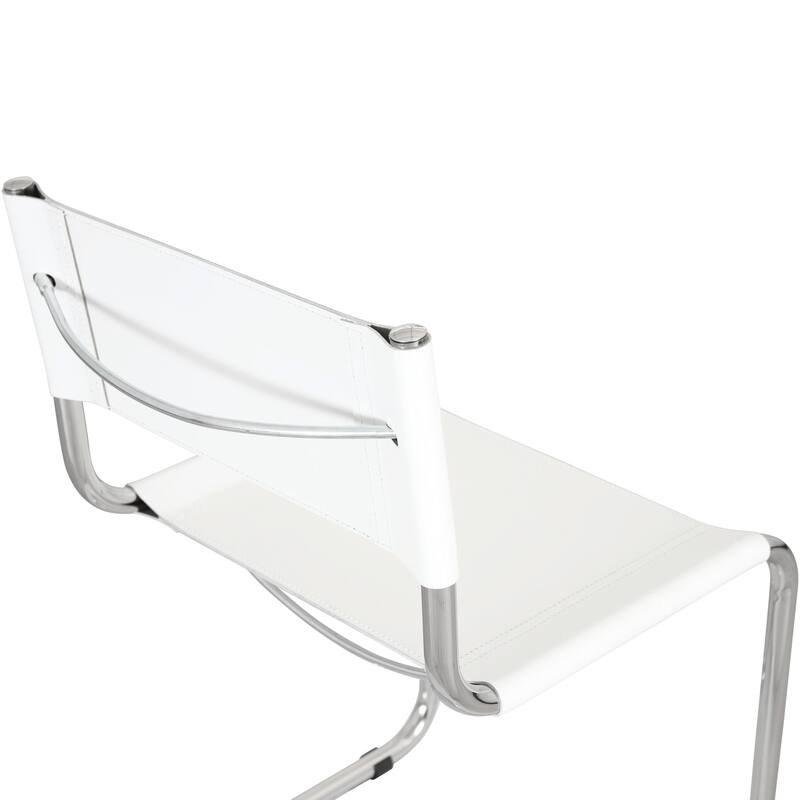 Breuer Chair Company Mart Stam Cantilever Side Chair w/ Chrome Frame (Various Bonded Leather Colors)